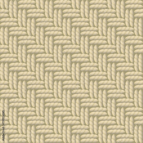 Sackcloth seamless pattern background vector illustration. Textile beige color background.