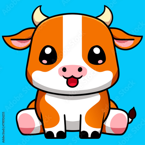 cute cows cartoon high detailed