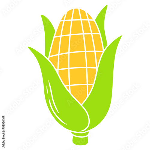 illustration of a corncob vegetable