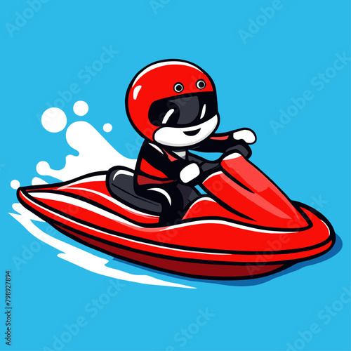 cute jet ski background art