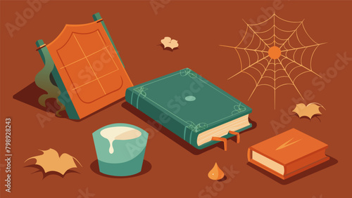 A the tered furniture and cobwebs we stumbled upon a worn diary revealing intimate moments of our ancestors.. Vector illustration