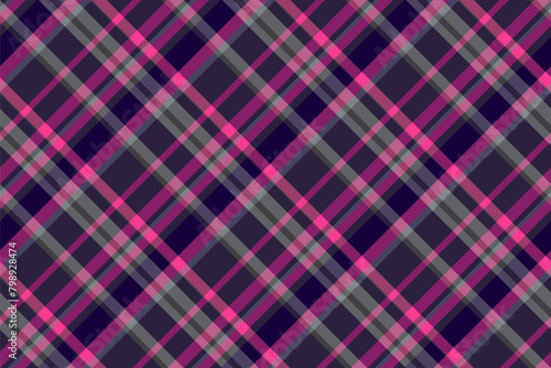 Latin texture background vector, retro seamless plaid check. Independence day fabric pattern textile tartan in pink and dark colors.