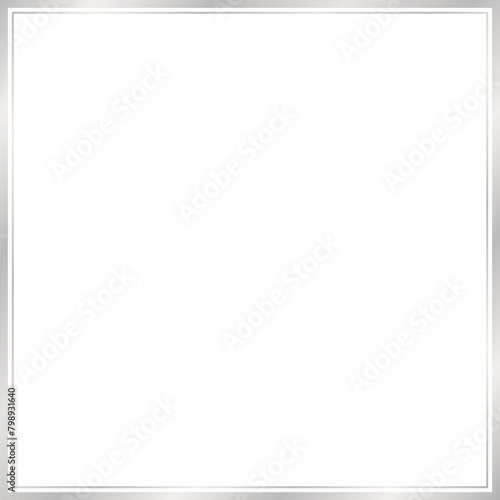 Obraz na płótnie Square subtle dual outline silver frame with 1x1 scale ratio for card, banner, video, presentation w salonie