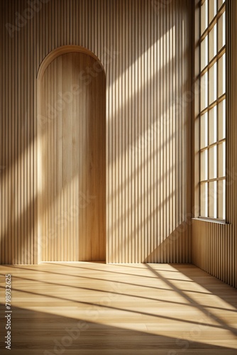 Sunlit Wooden Room 