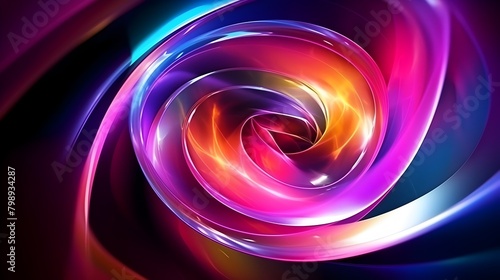 Vibrant Cosmic Vortex Explosion - Mesmerizing Multicolor Abstract Futuristic Digital Art Background