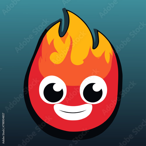 fire cute background art hi