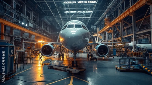 Aircraft production process at an engineering enterprise