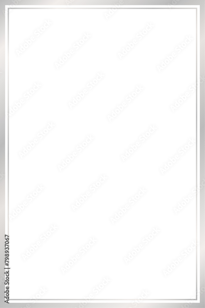 Rectangle subtle two outlines silver frame with 2x3 scale ratio for card, banner, video, presentation, invitation Rectangle subtle two outlines silver frame with 2x3 scale ratio for card, banner, video, presentation, invitation