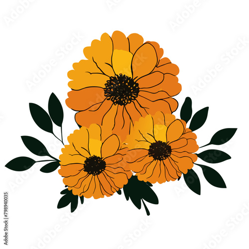 marigold background art hig