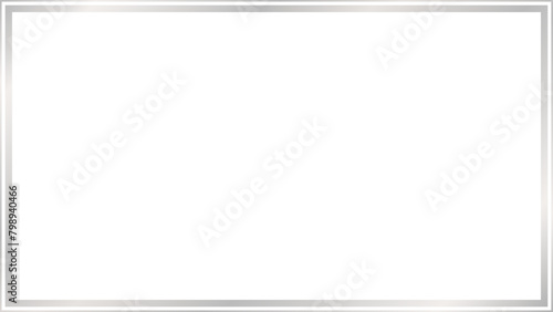 Obraz na płótnie Rectangle subtle dual outline silver frame with 16x9 scale ratio for card, banner, video, presentation, invitation w salonie