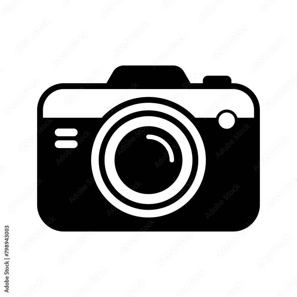 contemporary simple style camera vector icon