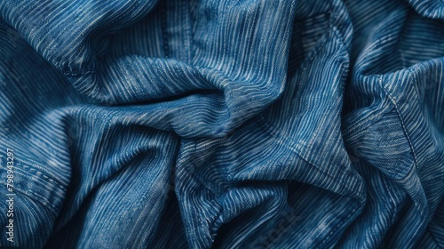 Celebrate Labor Day with a stylish twist think text overlay on a cool denim background