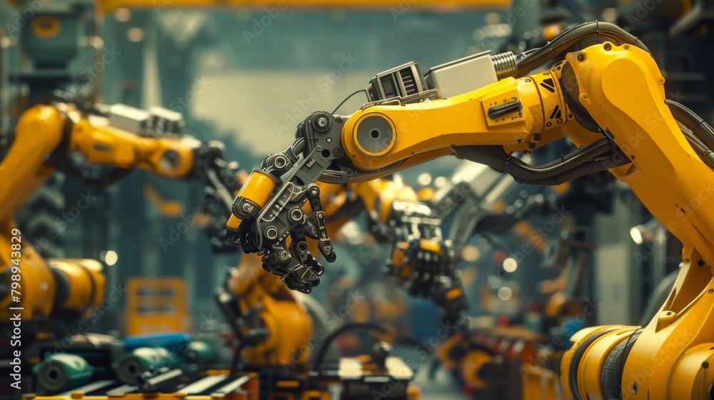 industrial robot arm in industrial plants Preparing to manage equipment industrial robot arm in industrial plants Preparing to manage equipment