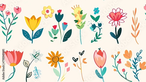 Whimsical Flower Patterns: Playful Designs to Brighten Any Surface  © FU