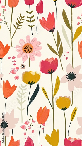Whimsical Flower Patterns  Playful Designs to Brighten Any Surface 