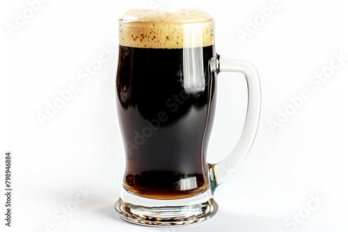 Beer in a stout glass on a white background. Mugs with drink like Pale Ale, Pilsner, Porter or Stout