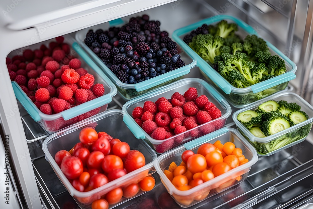Berries and healthy vegetables Berries and healthy vegetables