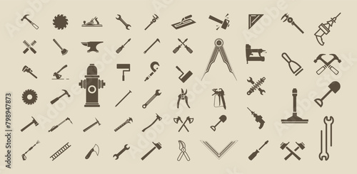 Carpentry tools icons - Regular