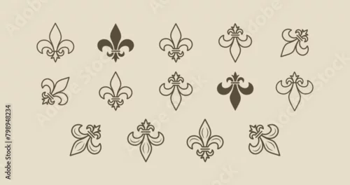 Obraz Flor de lis symbol vector illustration icon. Flor de lis symbol vector illustration icon. Fleur de Lys Symbol Icon.