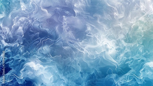 A digital wallpaper with a dreamy ethereal quality enhanced by overlays of swirling waterlike textures..