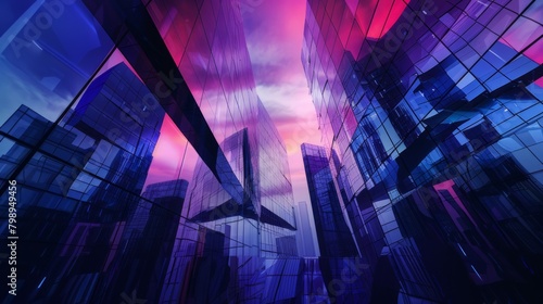 Urban Elegance  Futuristic Geometry Illuminated