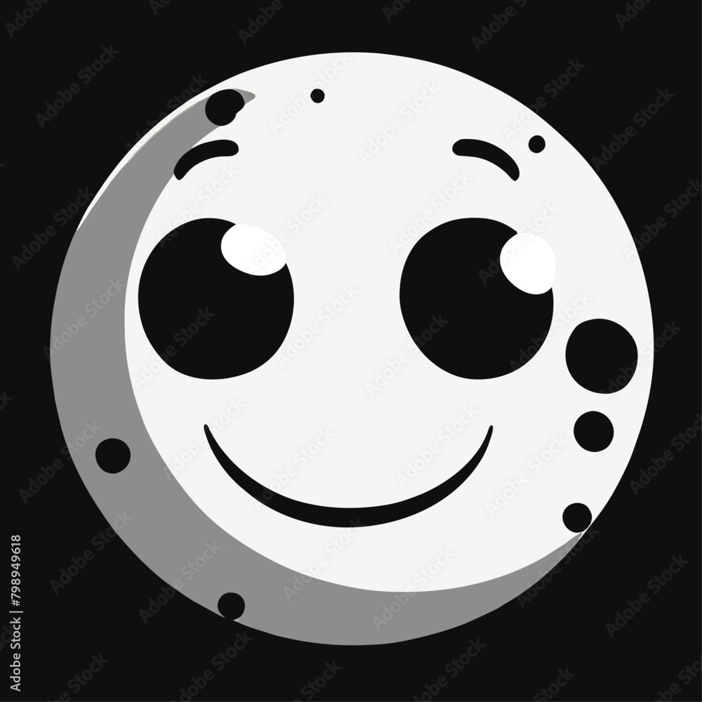 Fototapeta premium moon cute background art hi