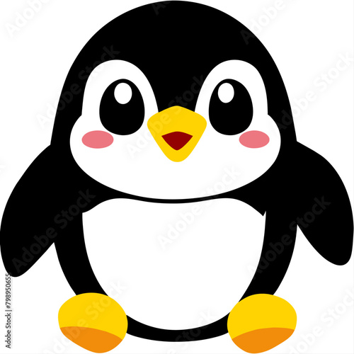 penguins full body white background char