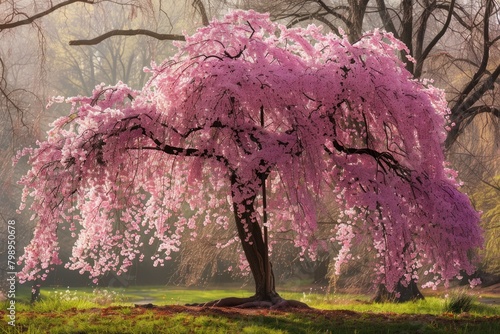 Floral Landscape. Cherry Blossom Explosion in Hurd Park, Dover, New Jersey