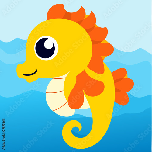seahorse background art 