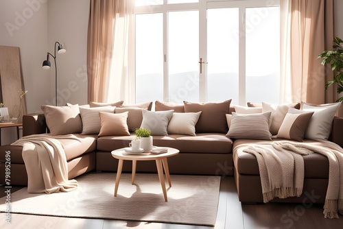 Cozy stylish living room interior © RORON