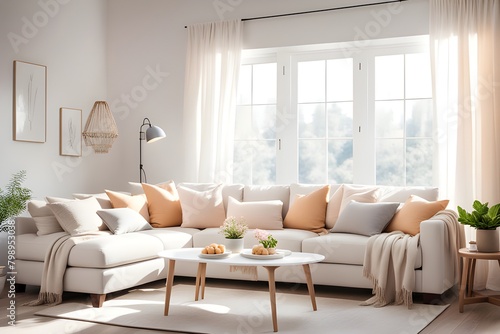 Cozy stylish living room interior