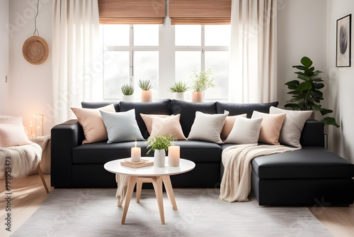 Cozy stylish living room interior © RORON