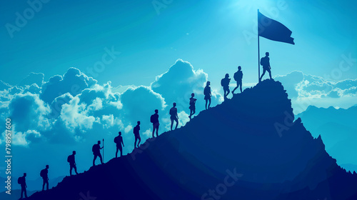 Leader inspires, motivates team toward success, empowering them to achieve goals with integrity, making positive impact.