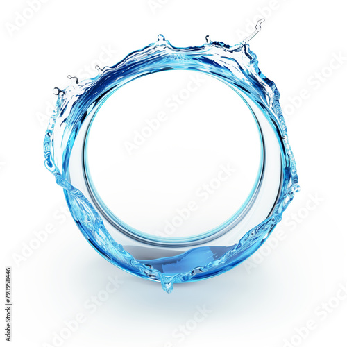 a blue water ring isolated on white background