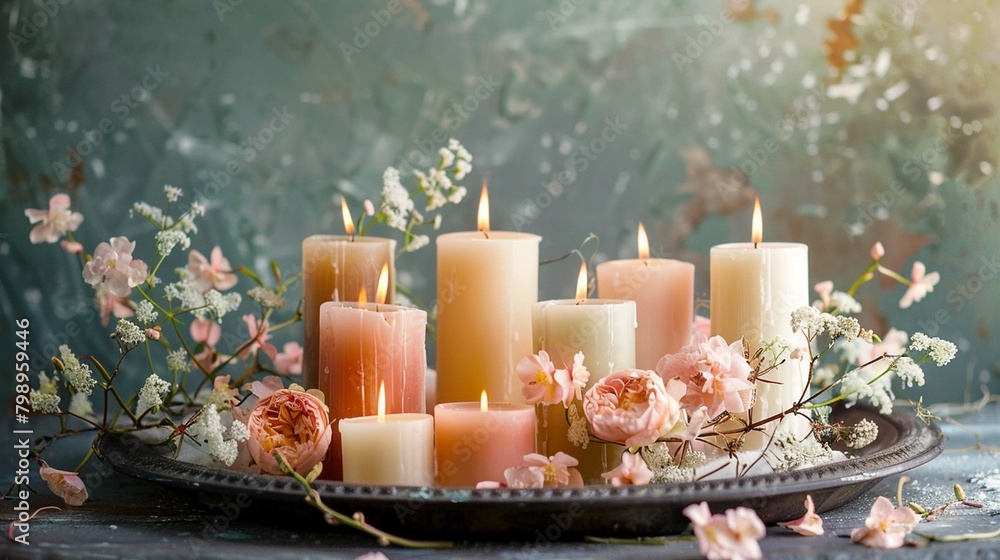 candles on a table candles on a table