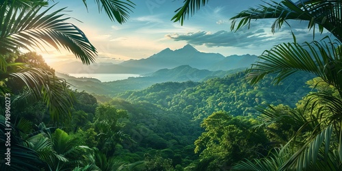 breathtaking view of the lush green rainforest in Costa Rica