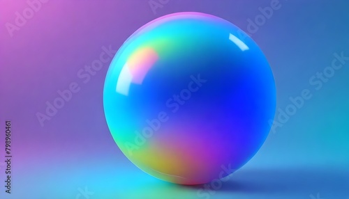 Shiny Sphere Illustration Artwork Glossy Surface Digital Painting Colorful Background Design