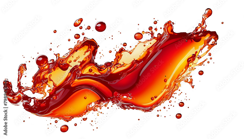 Red liquid splash