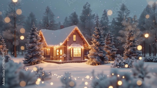 house in the snow