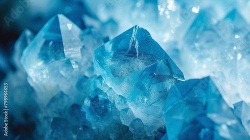 Raw aquamarine crystal with its virgin surface