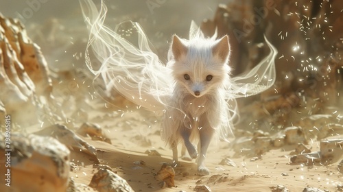 ghost baby fox photo