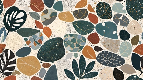 Mosaic Pattern in Terrazzo style