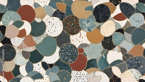 Mosaic Pattern in Terrazzo style