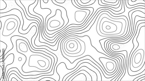Topography vector background, banner. Imitation of a geographical map, contour lines. Modern design with topographic wavy pattern design.paper texture Imitation of a geographical map shades