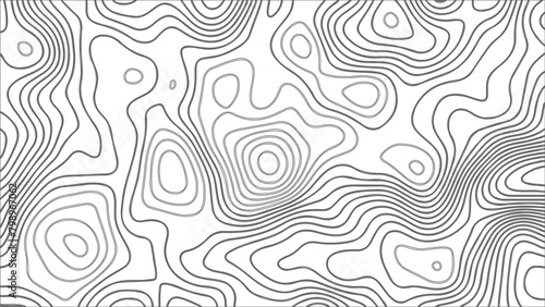 Topography vector background, banner. Imitation of a geographical map, contour lines. Modern design with topographic wavy pattern design.paper texture Imitation of a geographical map shades