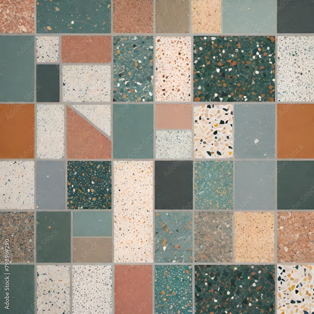 Mosaic Pattern in terrazzo style Mosaic Pattern in terrazzo style
