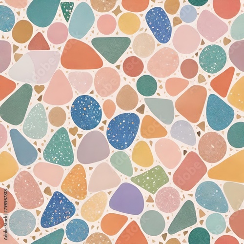 Mosaic pattern in Terrazzo style