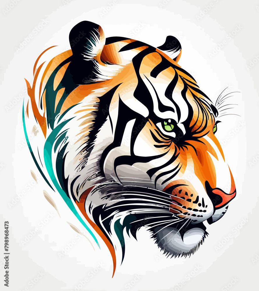 Fototapeta premium Tribal Tiger Art