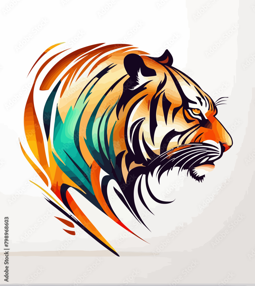 Obraz premium Tribal Tiger Art