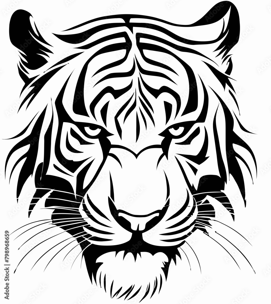 Fototapeta premium Tribal Tiger Art